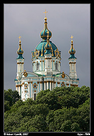 Kyjev - chrám svatého Ondřeje (Андріївська церква - Andrijivska cerkva)
