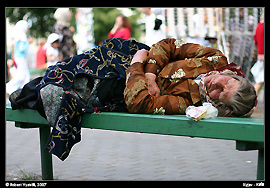 Kyjev - odpočinek na lavičce