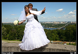 Kyjev - focení svatebních fotografií